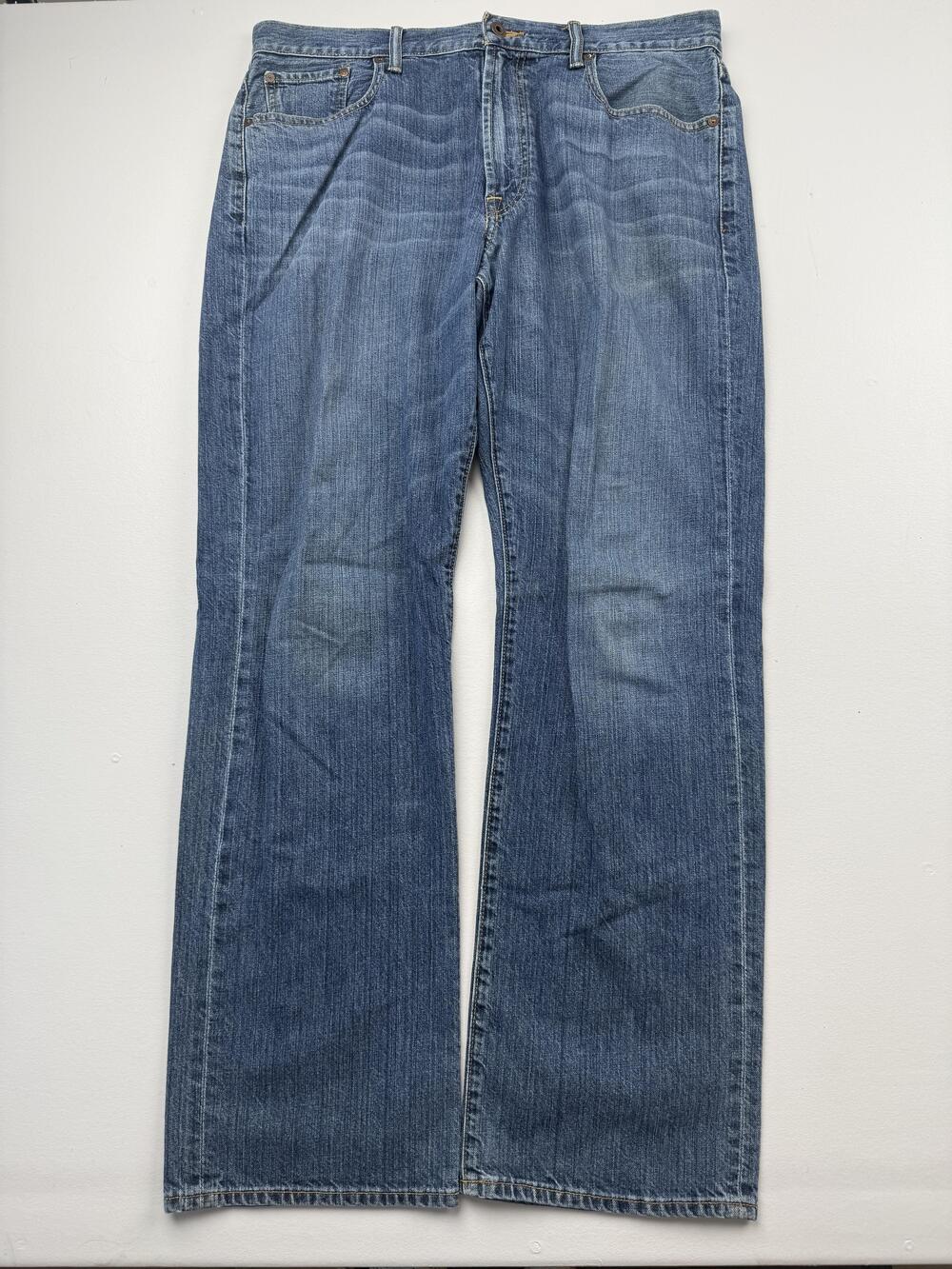 Lucky Brand 181 Jeans Mens 36x34 Blue Med Wash Denim Relaxed Straight Casual